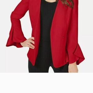 Alfani Women's Scarlet Ruffle Sleeve Blazer